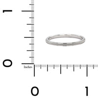 14K White Gold 1.5mm Raised Milgrain Band