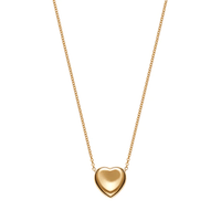 18K Yellow Gold Puffy Heart Pendant