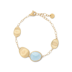 Marco Bicego 18K Yellow Gold Aquamarine Lunaria Bracelet