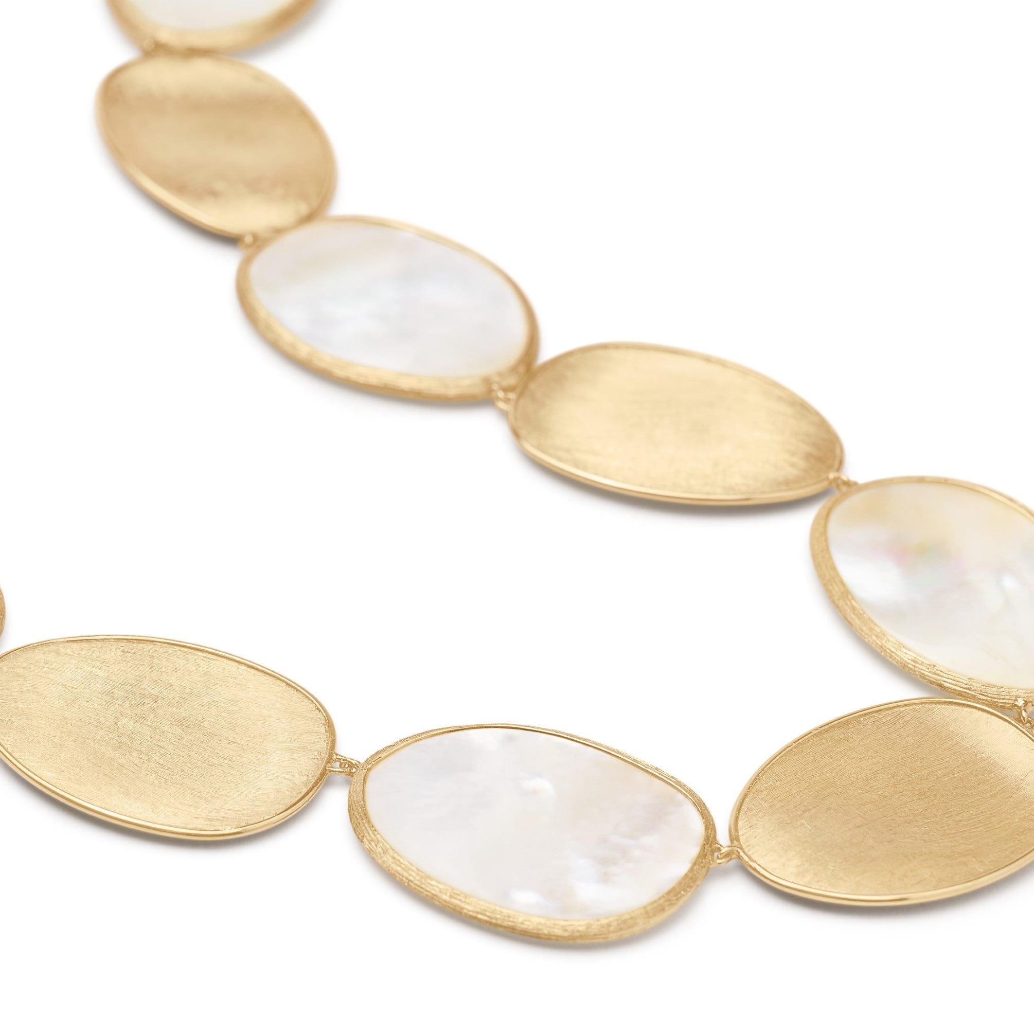 Marco Bicego 18K Yellow Gold Mother of Pearl Lunaria Necklace