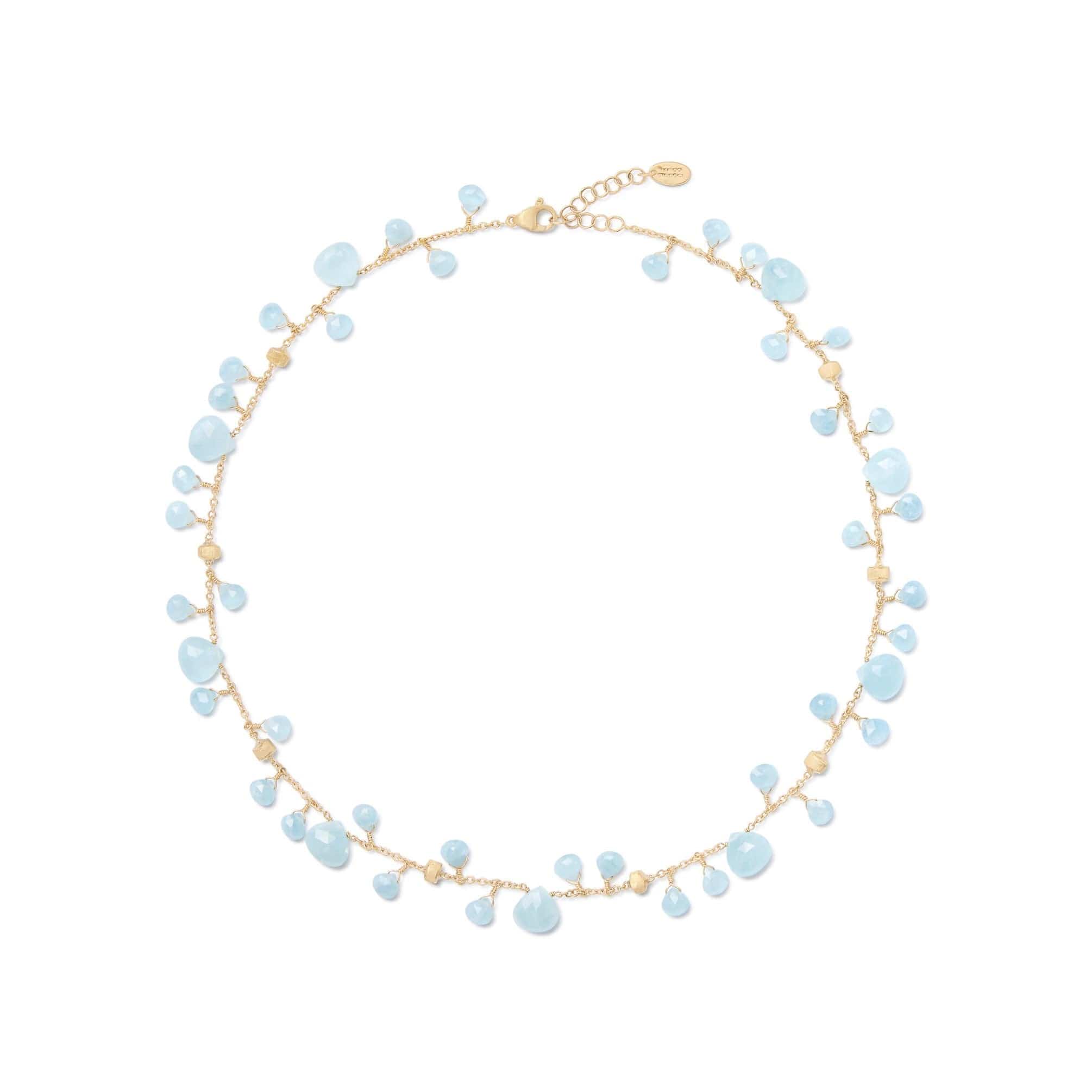 Marco Bicego 18K Yellow Gold Aquamarine Paradise Necklace