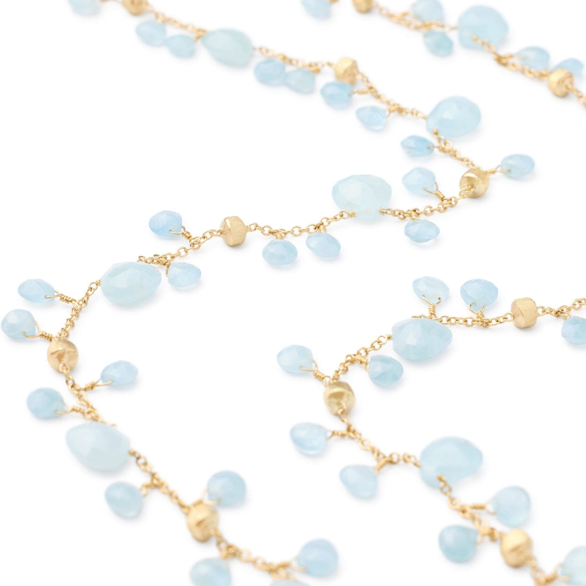 Marco Bicego 18K Yellow Gold Aquamarine 36" Paradise Necklace