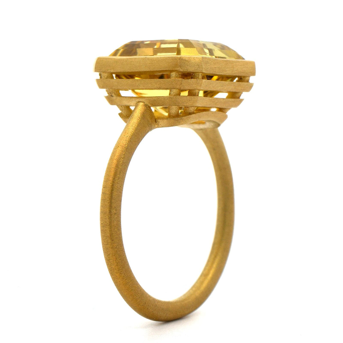 18K Yellow Gold Golden Beryl Ring