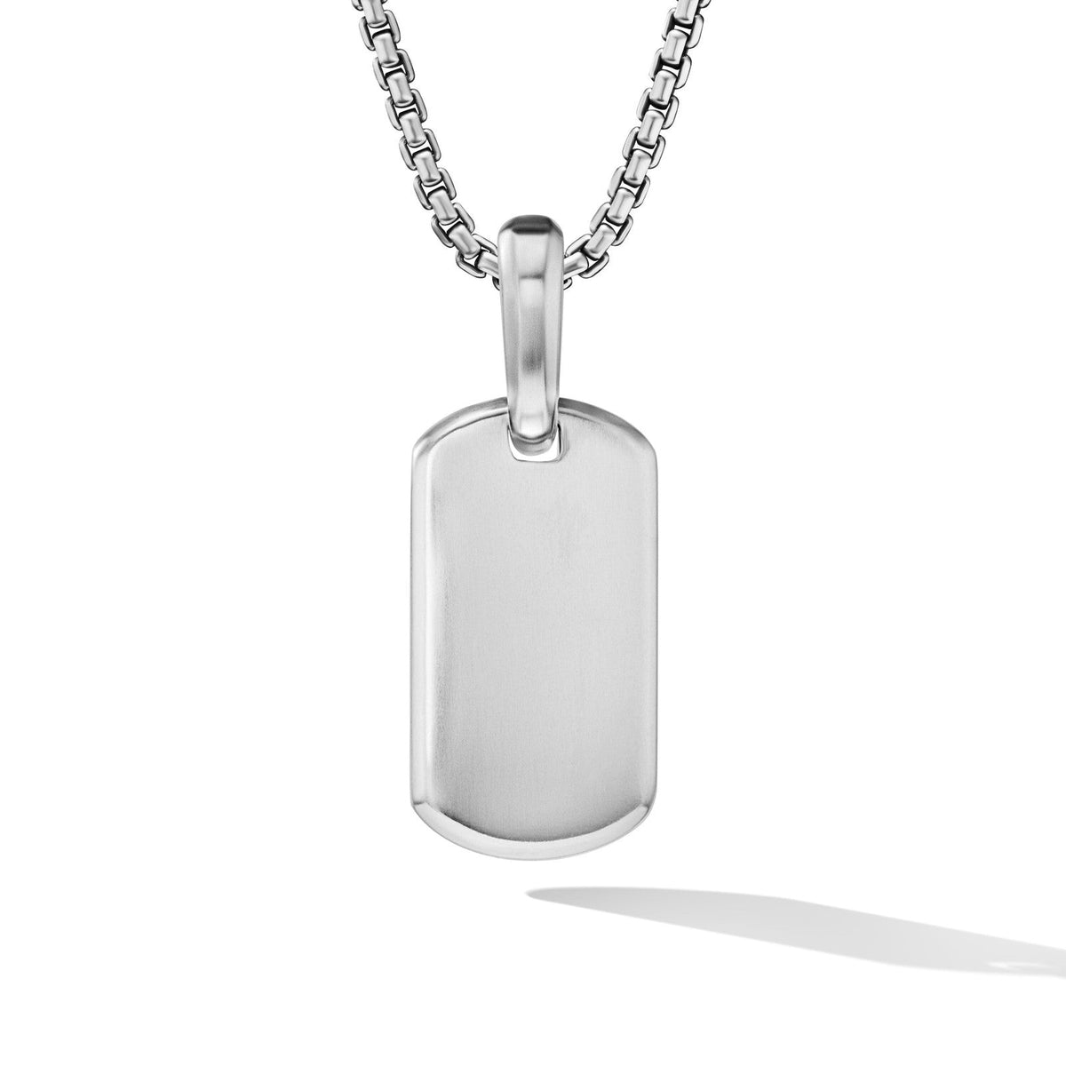 Chevron Tag in Sterling Silver, 21mm