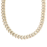 Oscar Heyman Platinum Double Row Akoya Pearl and Diamond Necklace