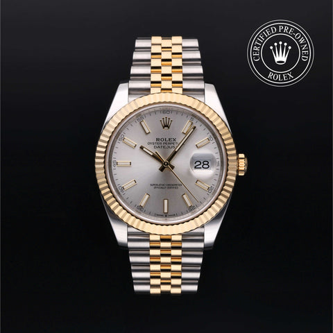 Rolex Certified Pre-Owned Datejust in Oyster, 41 mm, Stainless Steel and yellow gold 126333 watch available at Long's Jewelers.