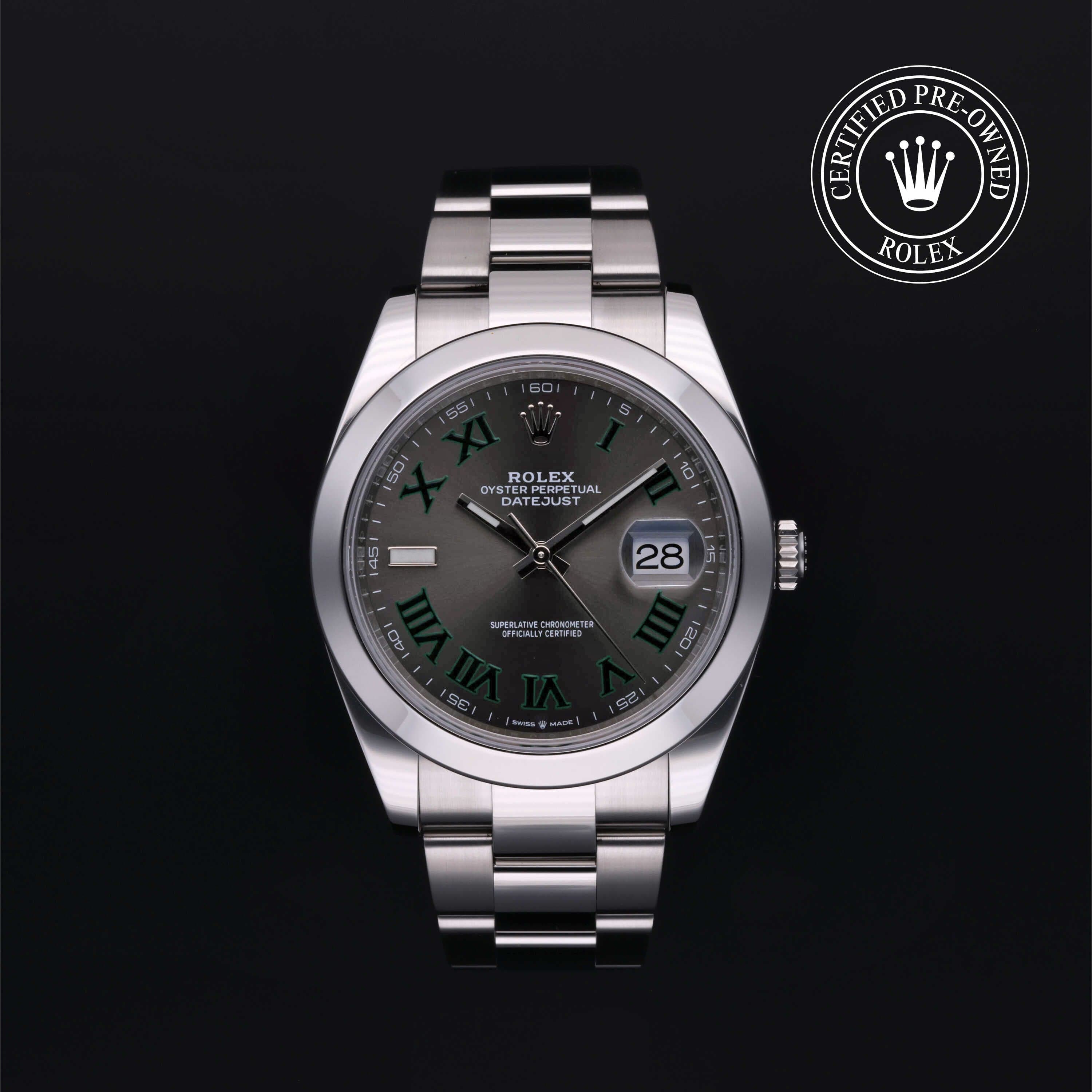 Rolex Certified Pre-Owned Datejust in Oyster, 41 mm, Stainless Steel 126300 watch available at Long's Jewelers.