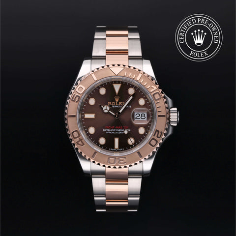 Rolex Certified Pre-Owned Yacht-Master in Oyster, 40 mm, Stainless steel and everose gold 116621 watch available at Long's Jewelers.