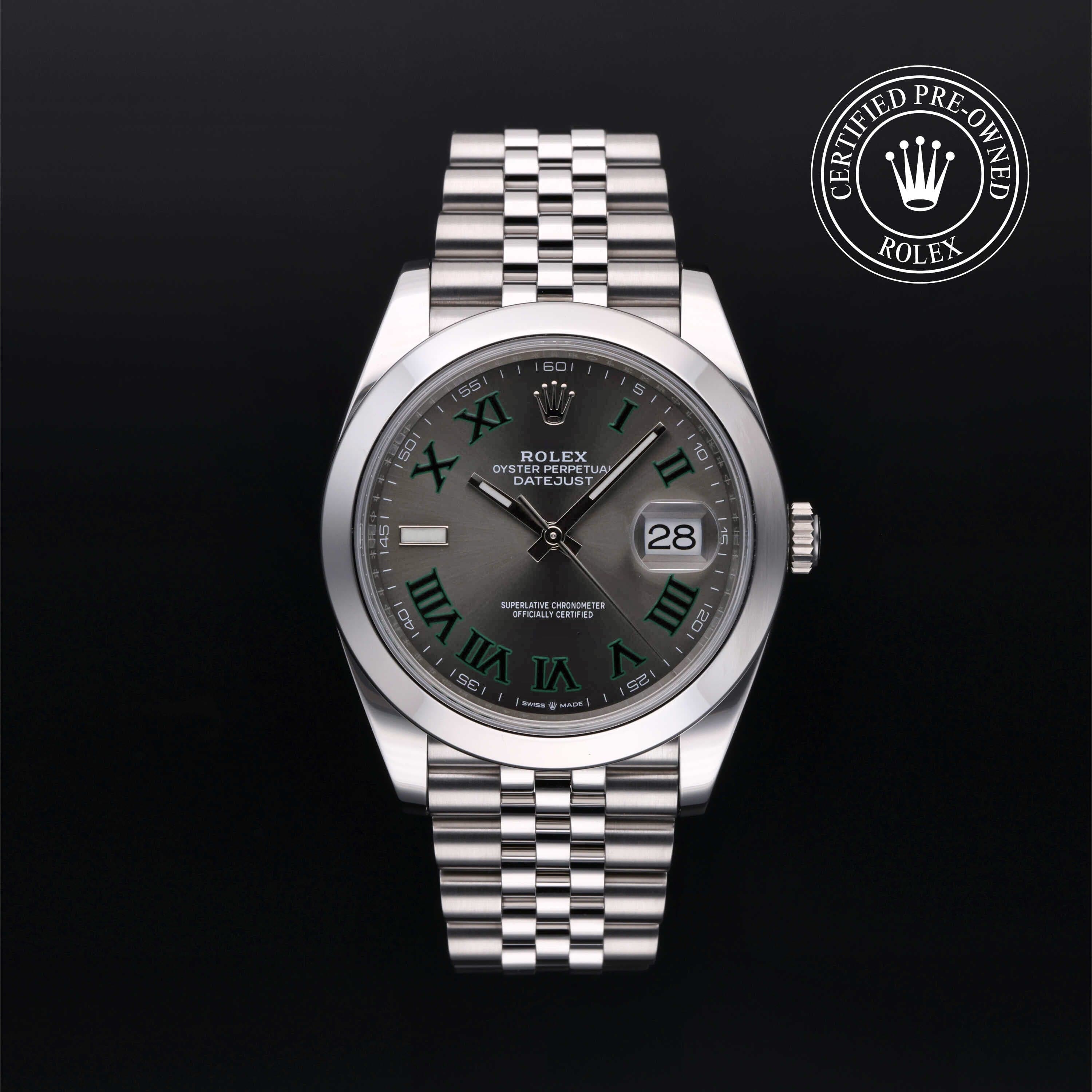 Rolex Certified Pre-Owned Datejust in Oyster, 41 mm, Stainless Steel 126300 watch available at Long's Jewelers.