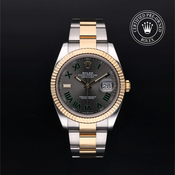 Rolex Certified Pre-Owned Datejust in Oyster, 41 mm, Stainless Steel and yellow gold 126333 watch available at Long's Jewelers.