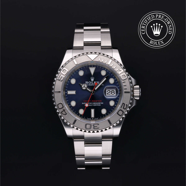 Rolex Certified Pre-Owned Yacht-Master in Oyster, 40 mm, Stainless Steel and platinum 126622 watch available at Long's Jewelers.