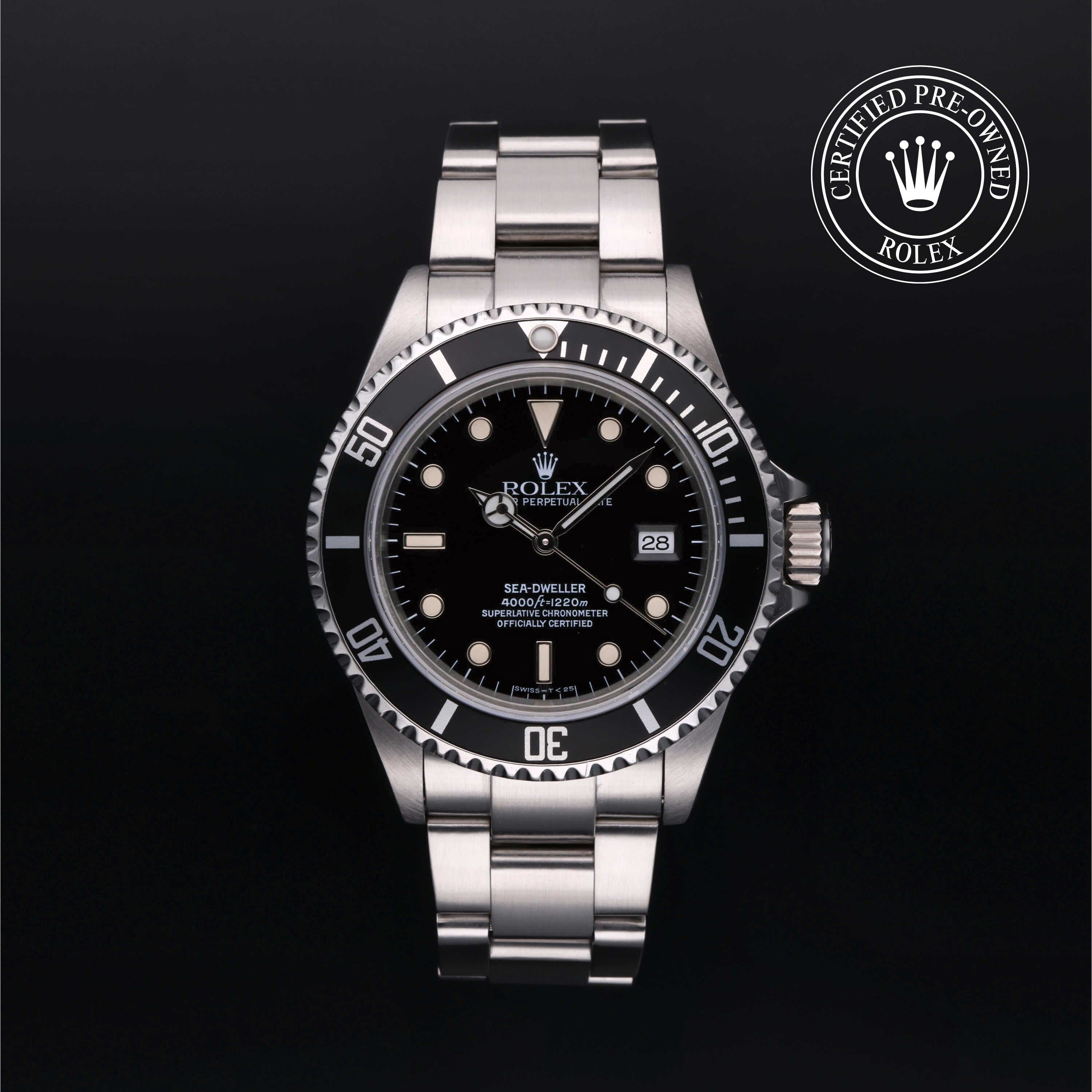 Rolex Certified Pre-Owned Sea-Dweller in Oyster, 40 mm, Stainless Steel 16600 watch available at Long's Jewelers.