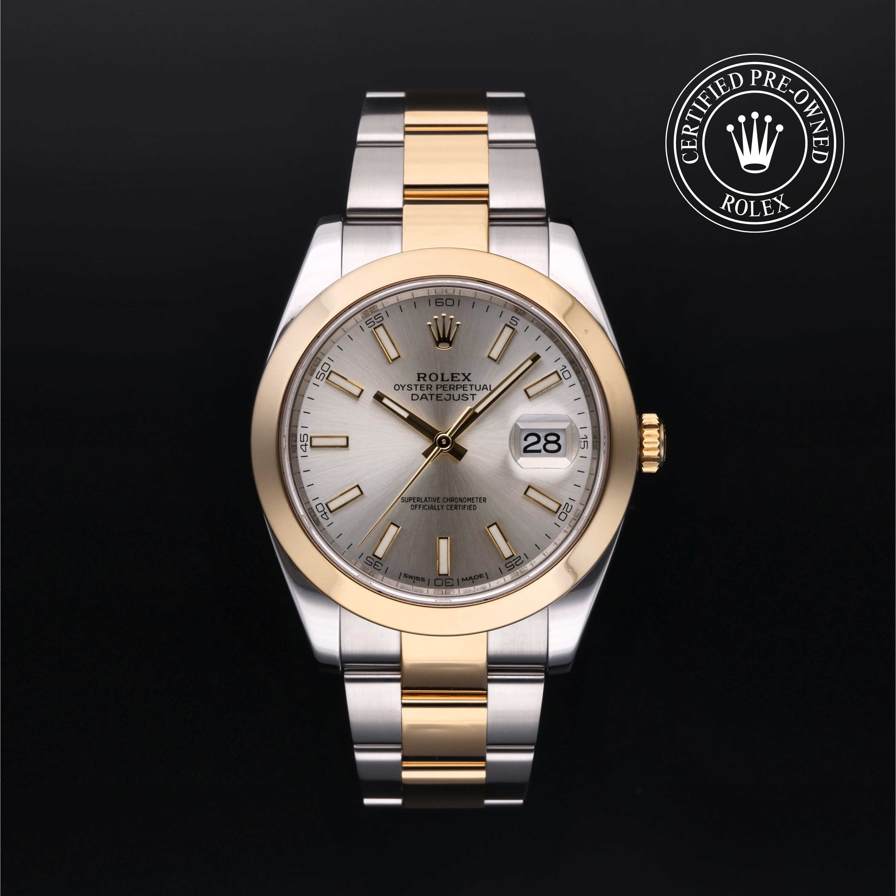 Rolex Certified Pre-Owned Datejust in Oyster, 41 mm, Stainless steel and yellow gold 126303 watch available at Long's Jewelers.