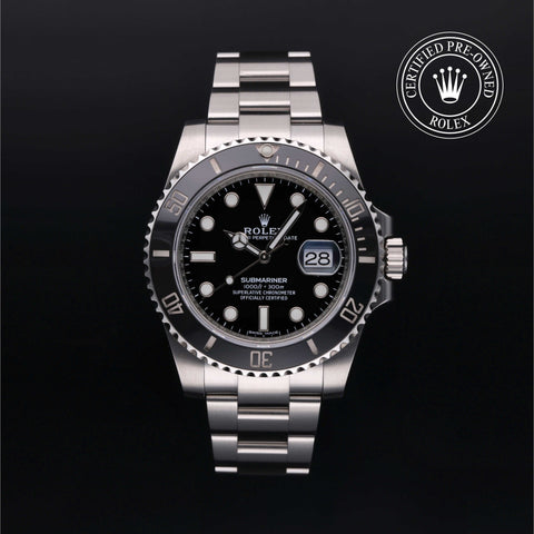 Rolex Certified Pre-Owned Submariner in Oyster, 40 mm, Stainless Steel 116610LN watch available at Long's Jewelers.