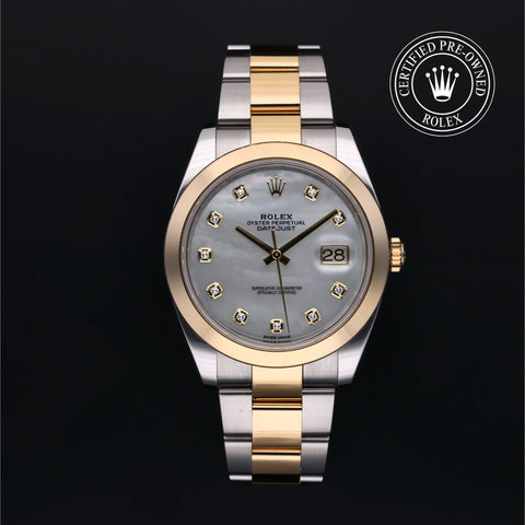 Rolex Certified Pre-Owned Datejust in Oyster, 41 mm, Stainless steel and yellow gold 126303 watch available at Long's Jewelers.