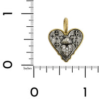 Sterling Silver & 18K Yellow Gold Sacred Heart Charm