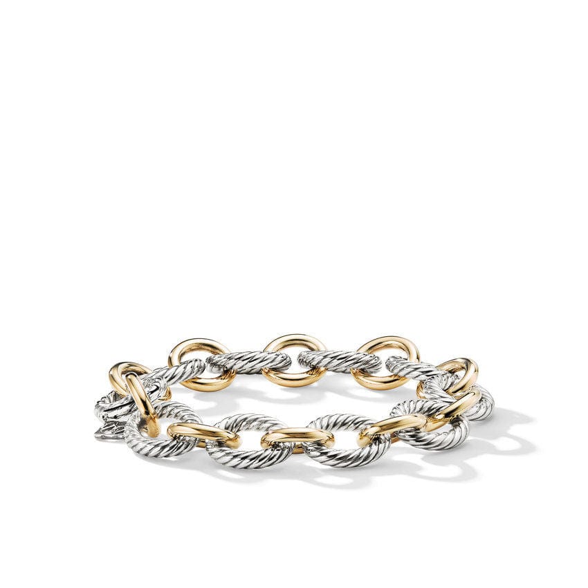 Oval Large Link Bracelet with Gold