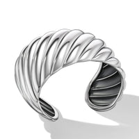 Sculpted Cable Cuff Bracelet in Sterling Silver