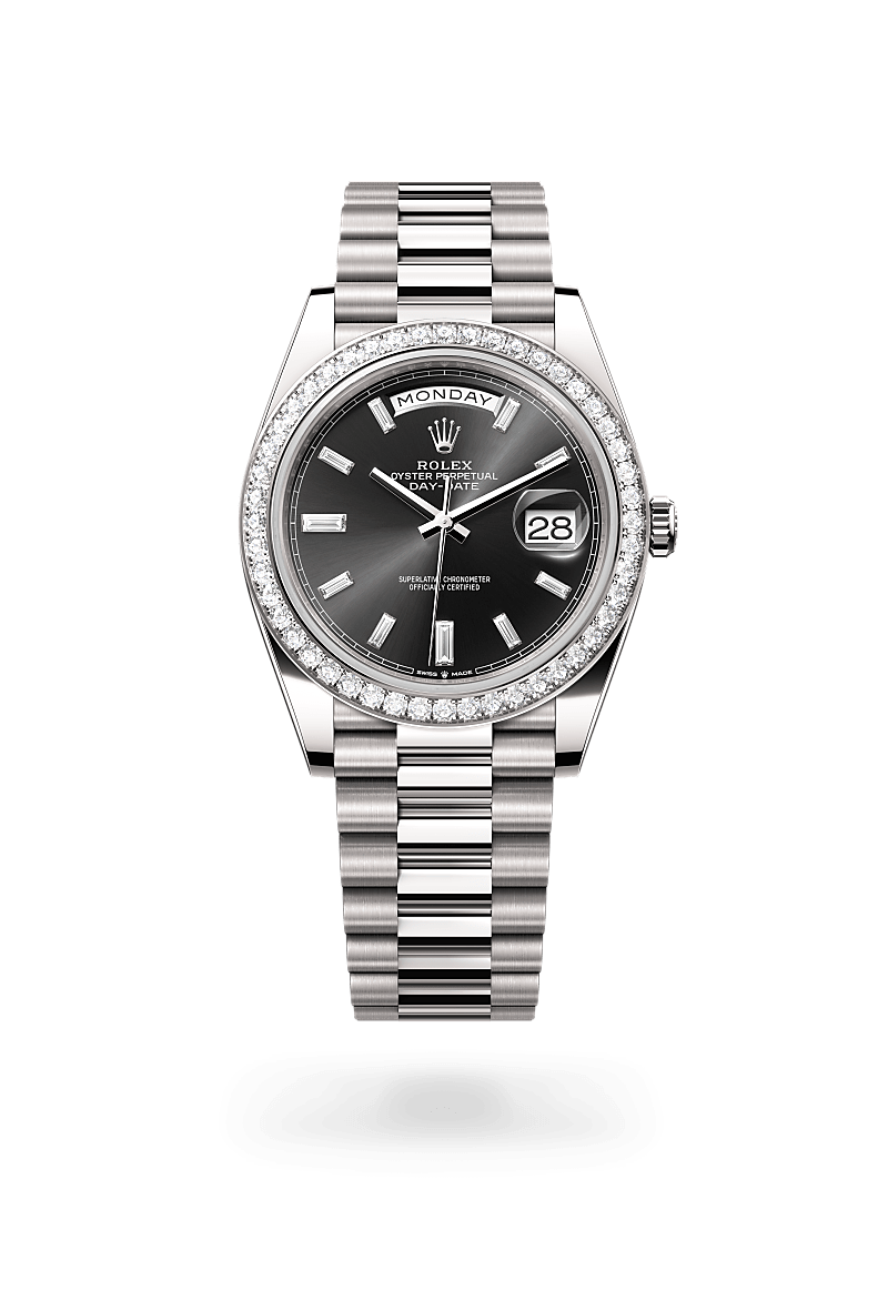 Front facing Rolex Day-Date 40 watch