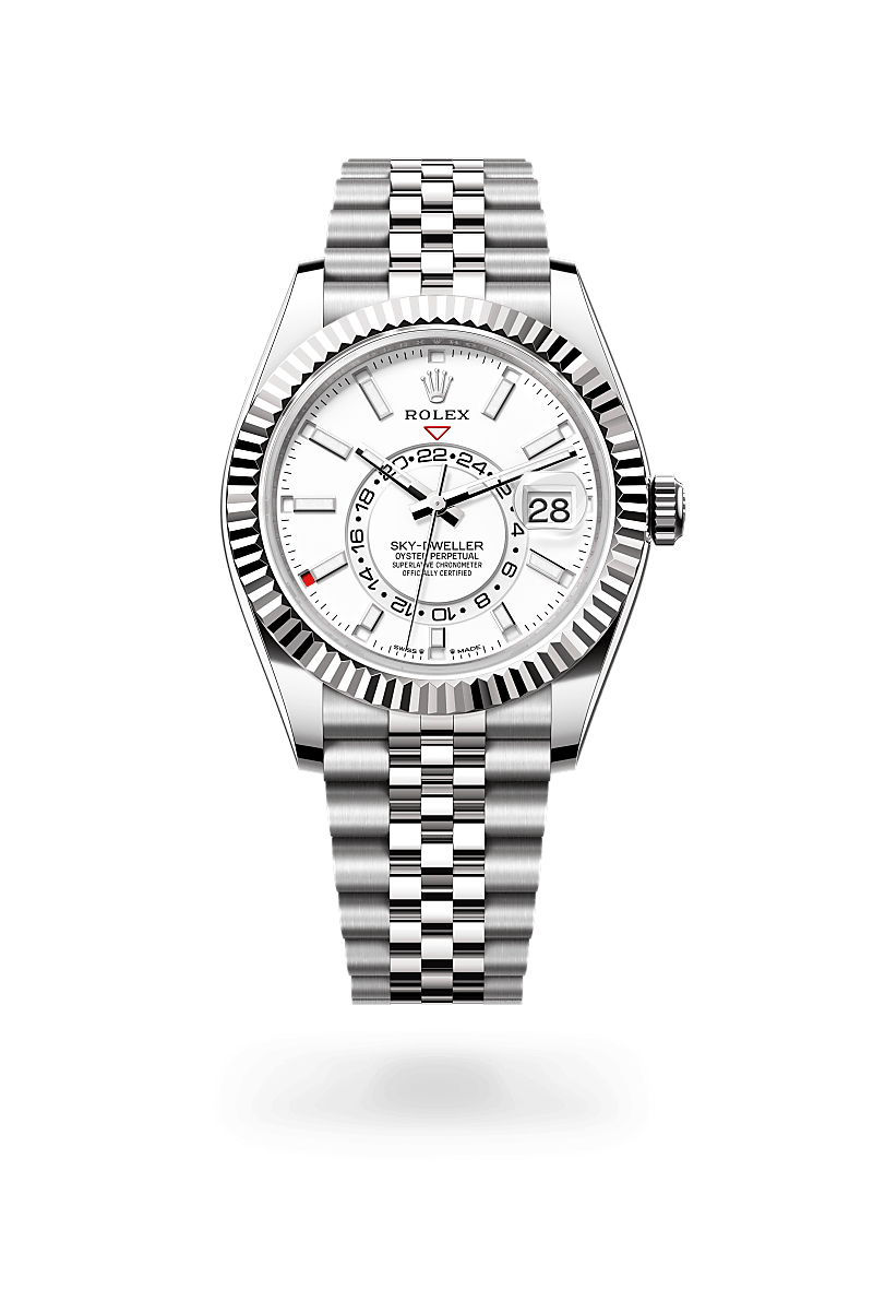 Front facing Rolex Sky-Dweller watch