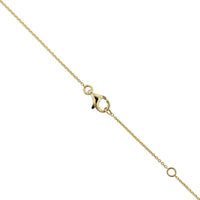 14K Yellow Gold Diamond Matte Disc Pendant