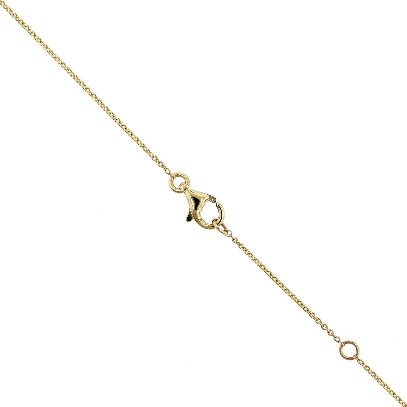 14K Yellow Gold Diamond Matte Disc Pendant