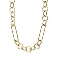 14K Yellow Gold Fancy Paperclip Necklace, yellow gold, Long's Jewelers