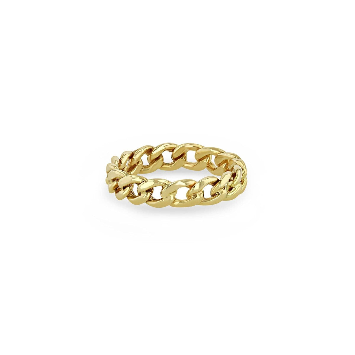 14K Yellow Gold Curb Chain Ring