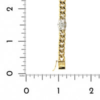 18K Two-Tone Cuban Link Diamond Bracelet, Two-Tone Gold, Long's Jewelers