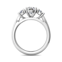 18K White Gold 3 Stone Engagement Ring, white gold, Long's Jewelers