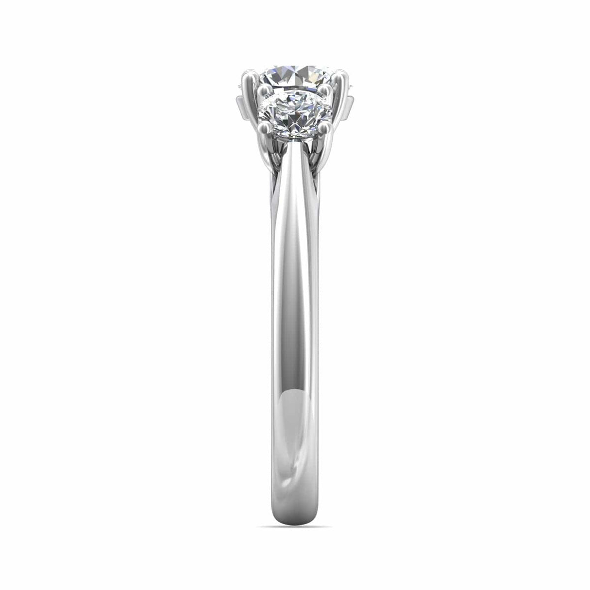 18K White Gold 3 Stone Engagement Ring, white gold, Long's Jewelers