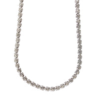 18K White Gold Semi Bezel Set Diamond Line Necklace, 18k white gold, Long's Jewelers