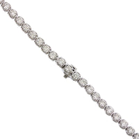 18K White Gold Semi Bezel Set Diamond Line Necklace, 18k white gold, Long's Jewelers