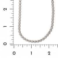 18K White Gold Semi Bezel Set Diamond Line Necklace, 18k white gold, Long's Jewelers