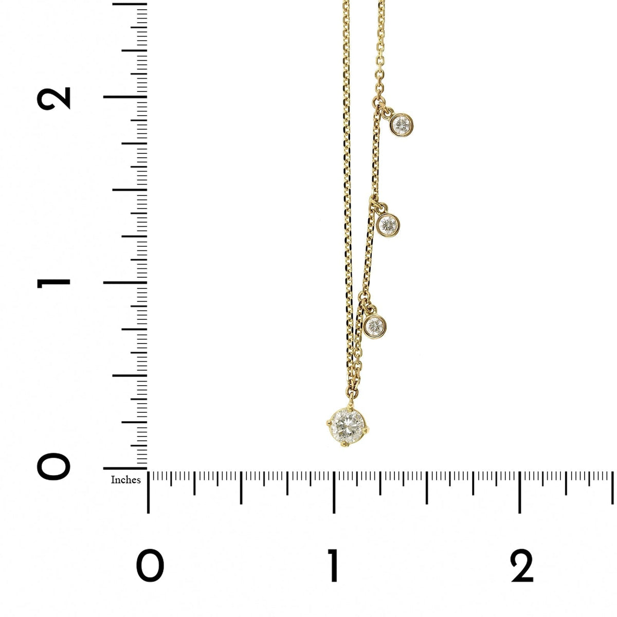 18K Yellow Gold Diamond Dangle Necklace, 18k yellow gold, Long's Jewelers