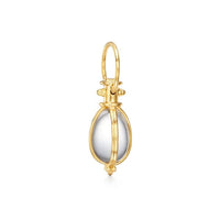 18K Yellow Gold Egg Amulet Crystal Pendant, Yellow Gold, Long's Jewelers