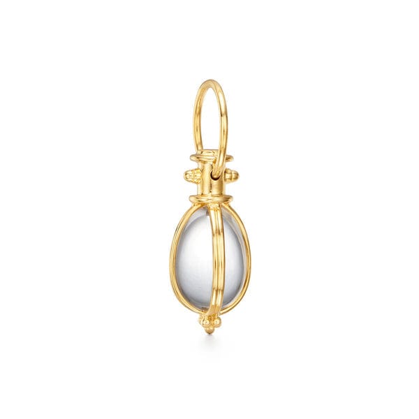 18K Yellow Gold Egg Amulet Crystal Pendant, Yellow Gold, Long's Jewelers