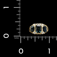 18K Yellow Gold Estate Sapphire and Diamond Ring, Gold, Long's Jewelers