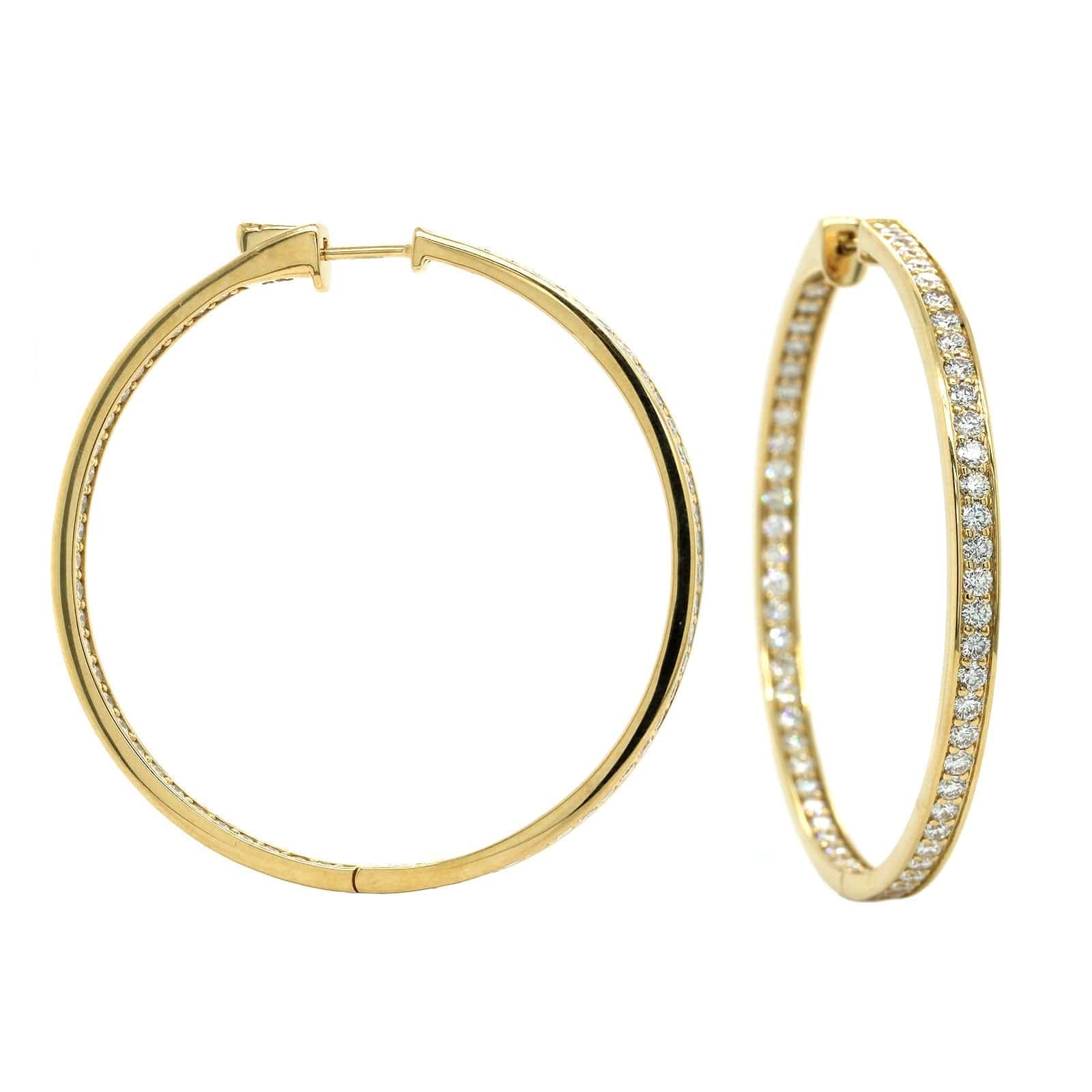 Inner & Outer selling Beaded Hoop Earrings Gold