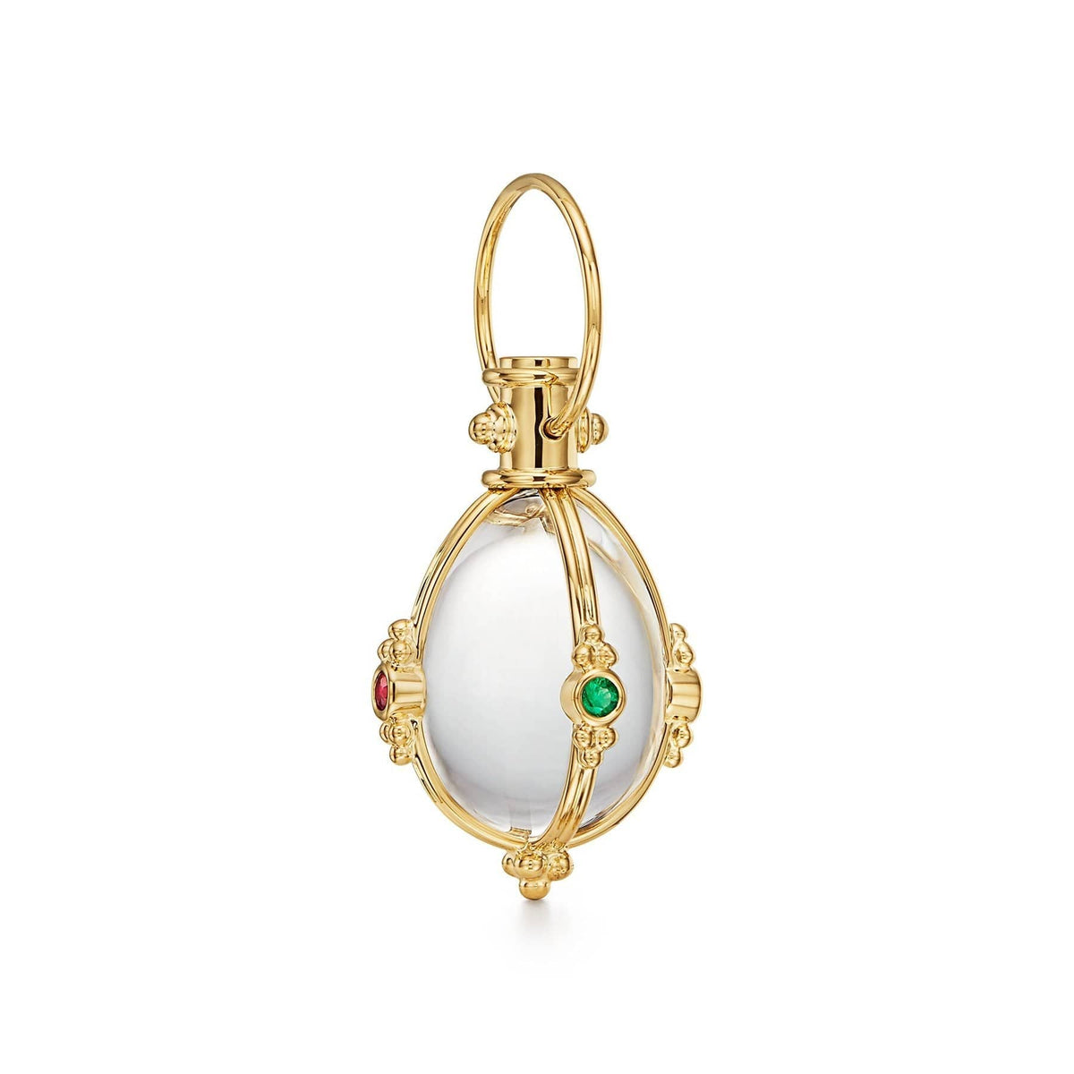 18K Yellow Gold Rock Crystal Amulet Pendant, yellow gold, Long's Jewelers