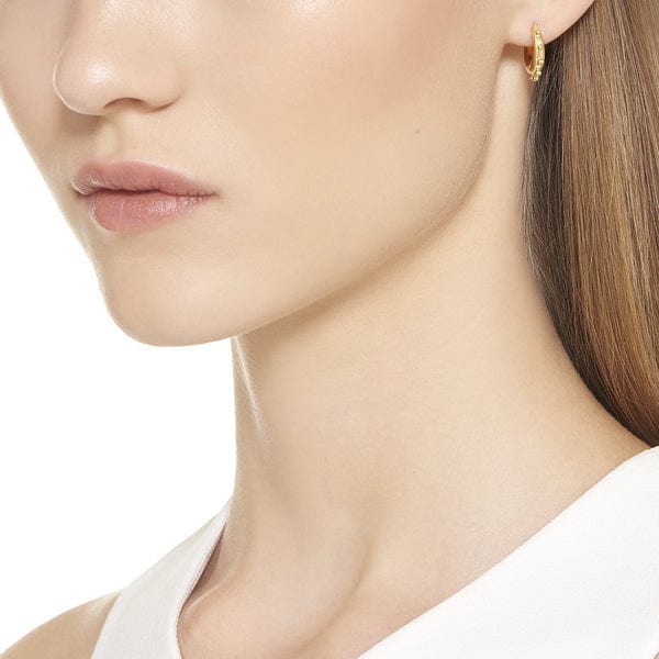 Lauren Rubinski 14kt yellow gold hoop earrings