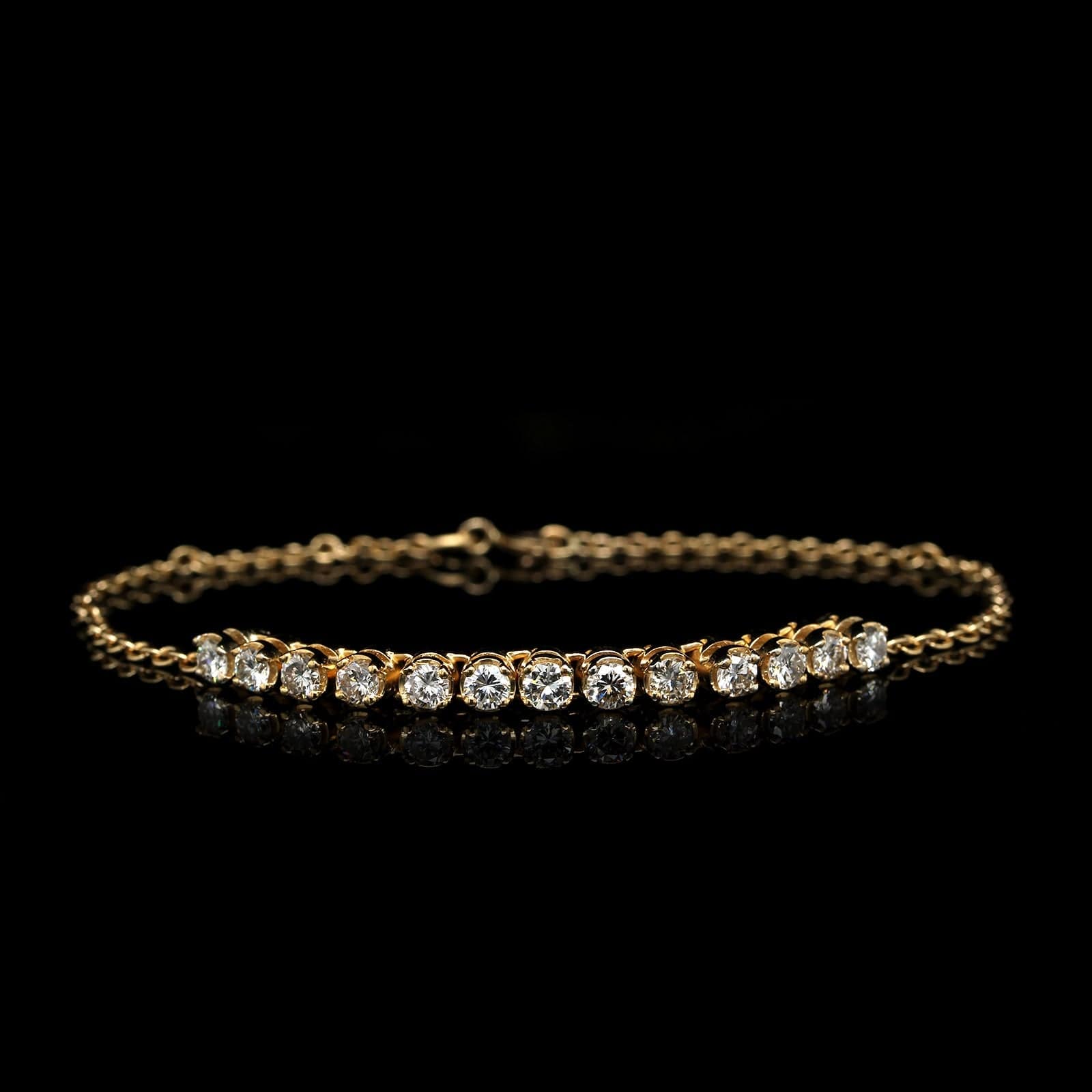 18K Yellow Gold Estate Diamond BraceletLong's Jewelers