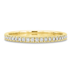 18K Yellow Gold Shared Prong Half Diamond Eternity Band