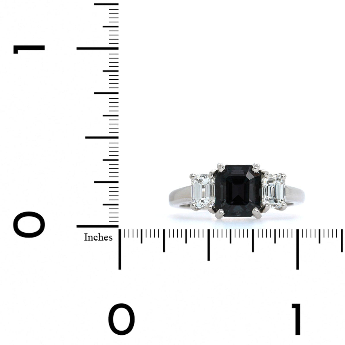 Platinum Octagonal Alexandrite Diamond Ring