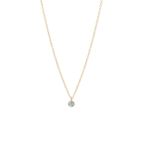 14K Yellow Gold Bezel Set Aquamarine Pendant, 14k yellow gold, Long's Jewelers