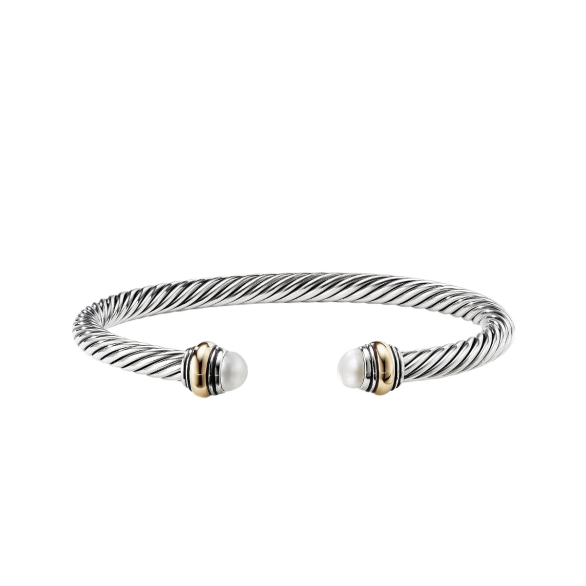 Cable Classic Bracelet with Pearl and Gold