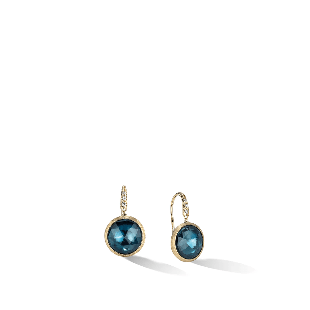 Marco Bicego Jaipur 18K Yellow Gold London Blue Topaz Earrings