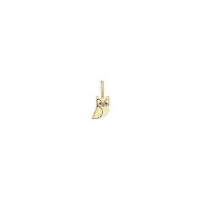 14K Yellow Gold Owl Charm, 14k yellow gold, Long's Jewelers