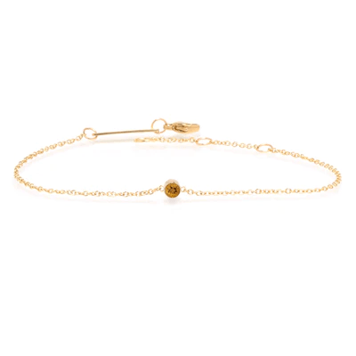 14K Yellow Gold Bezel Set Citrine Bracelet, 14k yellow gold, Long's Jewelers