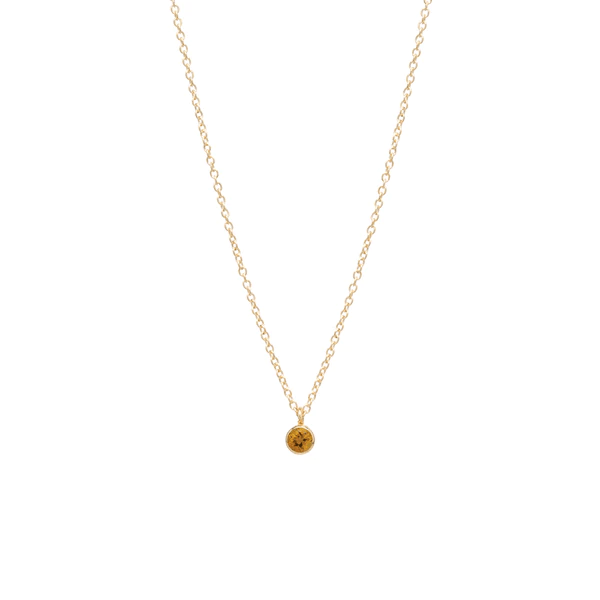 14K Yellow Gold Bezel Set Citrine Pendant, 14k yellow gold, Long's Jewelers